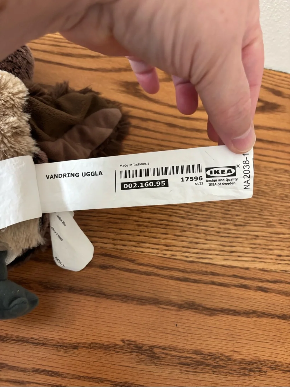 IKEA Vandring Uggla Plush Brown Owl Hand Puppet 10